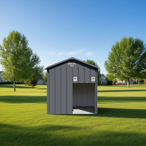 Cuccia per Cani Antracite 46.1x40.6x48.4 Pollici con Tetto in Acciaio Zincato per Cani di Taglia Grande da Esterno - Product Image 2