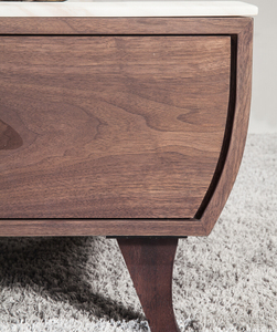 marbre Vintage de Style <span class=keywords><strong>campagnard</strong></span> Table basse en marbre Table de salon en marbre blanc Table basse en bois - Product Image 4