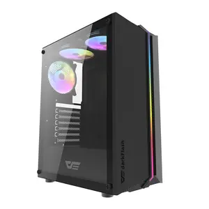 Darkflash Side Transparent Tempered Glass Computer Case Desktop Rhombic Network Cafe E-sports Game Host Box