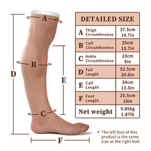 Housse réaliste en silicone pour les pieds et les chevilles, forme mammaire, prothèse artificielle de couverture de cicatrice pour homme - Product Image 3