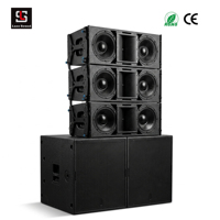 Sistema de Sonido Profesional Activo con Altavoces Line Array de Doble 10 Pulgadas para Eventos, 1600W, Biamplificado