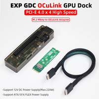 Dock GPU EXP GDC OCuLink PCIe 4.0 X4 Haute Vitesse pour Mini PC Ordinateur Portable vers Carte Graphique Externe M.2 Clé M vers OCuLink