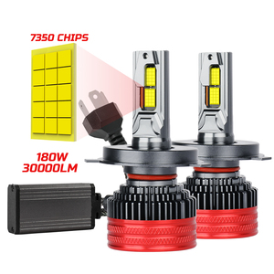 Super brillante 180W 30000LM 6500K coche LED faro bombillas <span class=keywords><strong>IP68</strong></span> impermeable H4 H7 H11 9005 9006 H3 H13 modelos A3 A1 A8 - Product Image 1