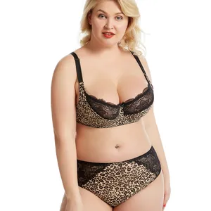 Comfortable Stylish leopard print bra and panty set Deals