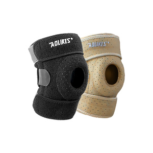 Rodillera deportiva transpirable de neopreno compresivo <span class=keywords><strong>Aolikes</strong></span>, correa de rótula ajustable con almohadilla Eva y soporte de resorte para deportes - Product Image 5