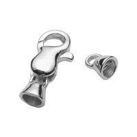Vente en gros de fermoirs mousquetons de haute qualité en argent sterling S925 de 9mm pour collier de perles
