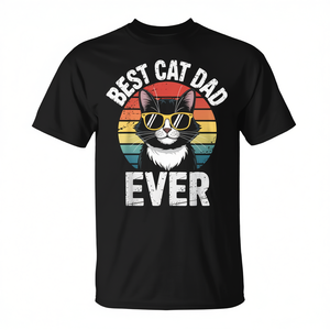 T-shirt vintage « Meilleur papa de chat de tous les temps » pour les amoureux des chats, cadeau pour la fête des pères - Product Image 2