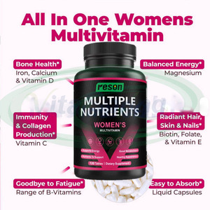VitaSpring <span class=keywords><strong>Multi</strong></span> <span class=keywords><strong>Vitamin</strong></span> Complex Inositol Suplemen Herbal <span class=keywords><strong>Multivitamin</strong></span> Kapsul untuk Wanita dengan Perawatan Pertumbuhan Rambut - Product Image 4