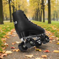 Patins à roulettes Quad extérieurs professionnels chaussures traditionnelles à quatre roues pour la location de patinoire