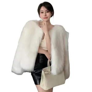 Best selling new arrival high-end winter thick warm custom mid-length faux fur coat mink coat for ladies