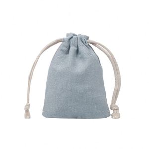 Custom Logo Solid Colored Cotton Drawstring Bags Small Gift Storage Bag - Product Image 6