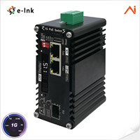 Mini convertisseur de média fibre optique PoE++ intelligent géré par IA à 2 ports 60W