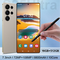 Smartphone 5G Haut de Gamme S25 Ultra avec 16 Go de RAM, Stylet Intégré, Écran HD 7,3 Pouces, Double SIM, Idéal pour les Voyages en Extérieur et le Gaming
