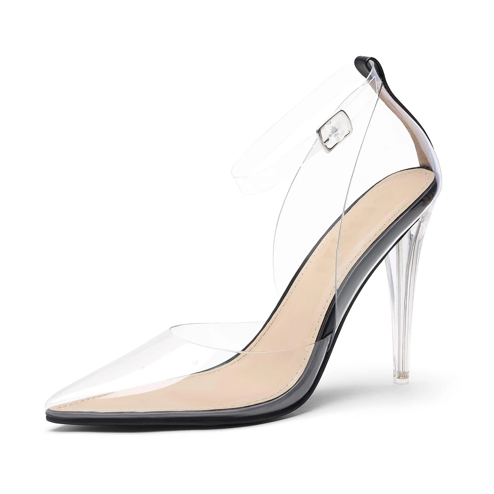wholesale wedding cheap spring summer stiletto heels 2022 for women pumps clear transparent custom high women heels for ladies