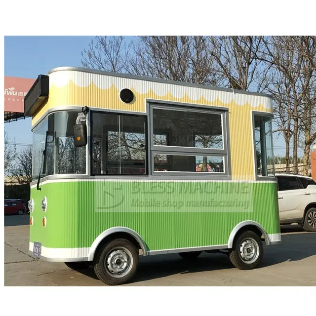 China Mobile Coffee/hot Dog/ice Cream Fast Food Cart Concession Snack Food Trailer Caravan With Kitchen For Sale