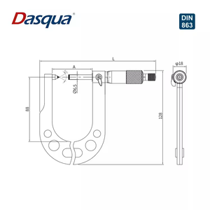 For 7-32mm Mechanical Disk <b>Micrometer</b> 0.01 Graduation Stainless Steel Reach Certified Disc Rotor Repair Tool 4521-0005 Disk Brak - Product Image 3