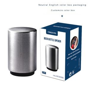 Décapsuleur automatique en acier inoxydable avec logo personnalisé, récupérateur de capsules magnétique à pression, ouvre-bouteille en métal pour bière - Product Image 3