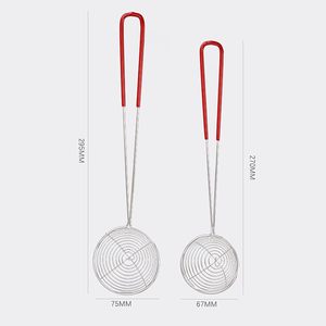 กระชอนกรองเฟรนช์ฟรายส์แบบขายส่ง ตาข่ายกรองแบบมีด้ามจับยาว ทำจากสแตนเลส - Product Image 1