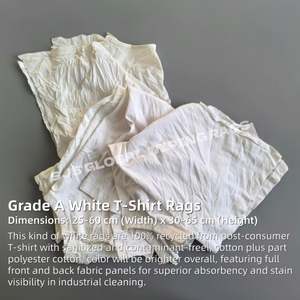 Chiffons de peintre multi-usages 10 lb 10 kg 100% stérilisés en coton blanc, chiffons industriels pour le nettoyage - Product Image 2