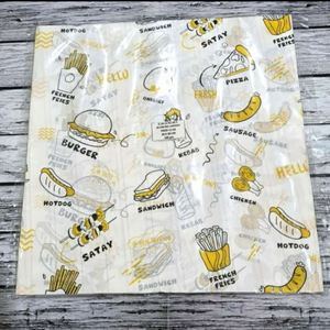 Papier sulfurisé imprimé de qualité alimentaire pour le marché sud-américain, matière première pour emballage de burgers en rouleau - Product Image 5