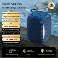 TG699 pour haut-parleur subwoofer, éclairage d'ambiance LED RGB, 15W, plastique, batterie, système audio portable extérieur compact avec sangle