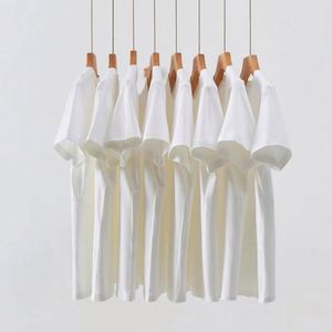 High Quality Cotton Plain Blank Crewneck Embroidered Logo 200g 220g 240g T Shirt Heavy Cotton Men Tshirt - Product Image 2