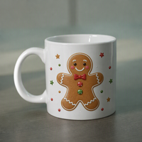 Mug à café en céramique blanc de Noël de 11 oz, tasse à thé avec design personnalisé par sublimation, passe au lave-vaisselle, souvenir de vacances d'hiver
