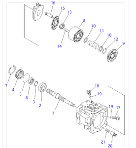 ปั๊มไฮดรอลิกหลักแท้ KOMATSU PC40MR-2 PC50MR-2 รุ่น 708-3S-00460 708-3S-00461 สำหรับอะไหล่รถขุดขนาดเล็ก - Product Image 6