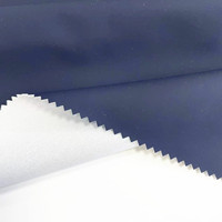Tissu en caoutchouc interlock 75D de haute qualité avec revêtement PU imperméable pour imperméables, tissu en cuir synthétique PU