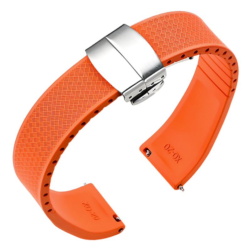 Boucle orange + argent