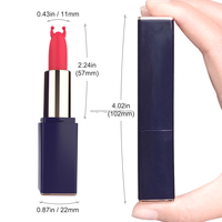Meistverkaufter Original Dua Female 3-Köpfiger Lippenstift-Vibrator 9 Vibrationsmodi IPX7 Wasserdicht USB Wiederaufladbar für Klitoris und Brustwarzen