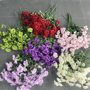 Nuovo matrimonio fiori fiori di seta Bellflower 5 teste artificiali Lisicodon Grandiflorum fiore - Product Image 2