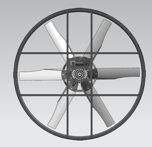 Ventilador de Circulación de Aire de 114 Pulgadas, Ventilador Axial Industrial Comercial de Pared, Motor de CC, Ventilación Eléctrica, Ventilador de Panel de 114 Pulgadas - Product Image 4