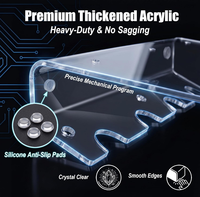 Support de clavier pour ordinateur de bureau, support en acrylique à 3 niveaux, rangement pour clavier et souris de jeu, présentoir pour clavier mécanique