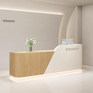 Bàn tiếp tân sang trọng hiện đại cho Thẩm mỹ viện quầy bar salon tóc phía trước cửa hàng quần áo sơn mài phòng khám Nha khoa khách sạn - Product Image 1