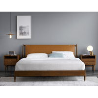 OEM Sassanid Danish Midcentury Design Chambre à coucher américaine Lit à panneaux en cuir contemporain français