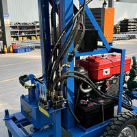 Foreuse hydraulique rotative Liyo pour puits d'eau, moteur diesel compact, portable pour usage agricole, profondeur max. 200 m, pompe à engrenages facile à utiliser