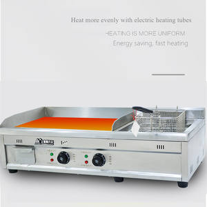 Plaque électrique Teppanyaki de <span class=keywords><strong>1</strong></span> mètre de long, équipement de restaurant en acier inoxydable 6L neuf, friteuse 220V - Product Image 3