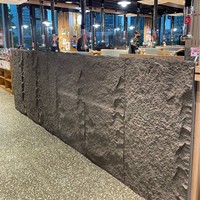 Revêtement mural en similicuir PU, motif champignon, pierre légère, pierre culturelle, impression 3D, perforé, pour intérieur, vente en gros, simulation 3D