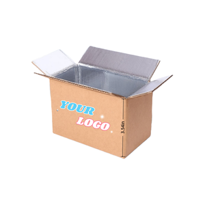 Internal Waterproof 6#Half Custom Insulated <b>Box</b> | Paperboard Liner | Olive Oil Pet Food Chewing Gum Fresh Food E-commerce OEM | - Product Image 1