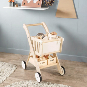 Moderno Montessori attività naturale in legno deambulatore carrello della spesa per bambini giocattolo in legno altri mobili per bambini prodotto - Product Image 6