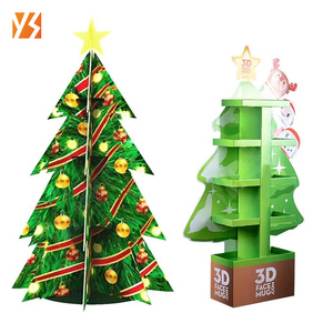 Gran oferta, soportes de exhibición de calcetines de Navidad modernos plegables, papel de cartón para exhibiciones de suelo POP para promoción de regalos de Navidad - Product Image 5
