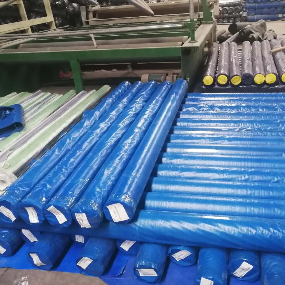 MILLION Latest double blue Flexible firewood tarp waterproof tarpaulin pe 140g pe tarpaulin
