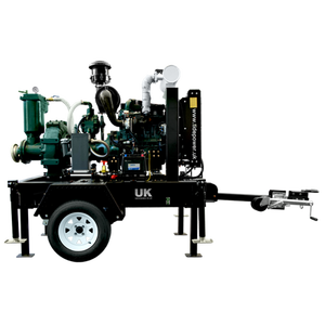 Bomba de Agua Diésel de Servicio Pesado Montada en Remolque, Unidad de Bombeo Autocebante para Drenaje Minero y Riego Agrícola - Product Image 6