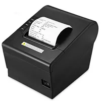 Impresora térmica de escritorio, dispositivo de impresión de 80mm, rs232, envío de código de barras, recibos, facturas