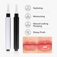 Huile repulpante naturelle pour les lèvres, hydratante et naturelle, en tube, 4 couleurs, vente en gros