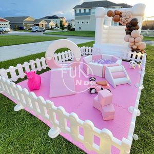Ensemble de jeux rose pour location événementielle, équipement de parc d'attractions, jeux souples d'extérieur pour enfants, ensemble de jeux souples d'intérieur pour tout-petits avec piscine à balles - Product Image 3