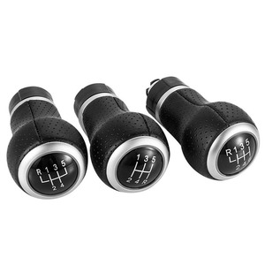 Car Gear <b>Shift</b> <b>Knob</b> Leather 5 Speed R13524 6 Speed Ergonomic For Audi Skoda Volkswagen Passat - Product Image 1