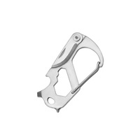 Couteau multifonctionnel en acier inoxydable Six-en-un carte de clé à outil extérieur petit couteau à outil pour une utilisation en extérieur