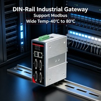 Gateway Industrial IoT para Riel DIN, 1 Puerto RS485, 4G LTE Cat4, MQTT, Modbus TCP, Doble SIM, Alimentación Redundante, Amplio Rango de Temperatura